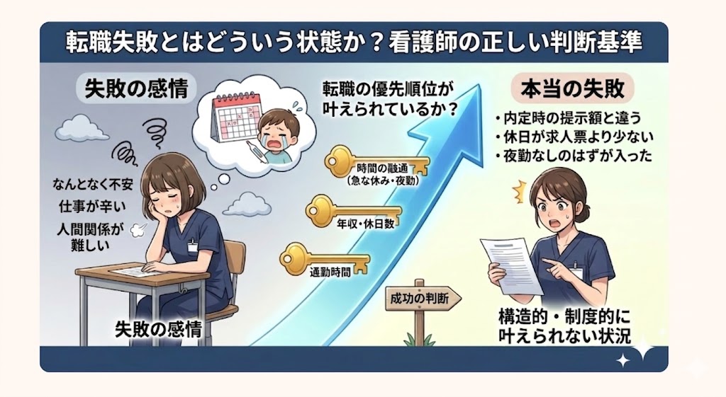 転職失敗とはどういう状態か？判断基準を看護師が話します